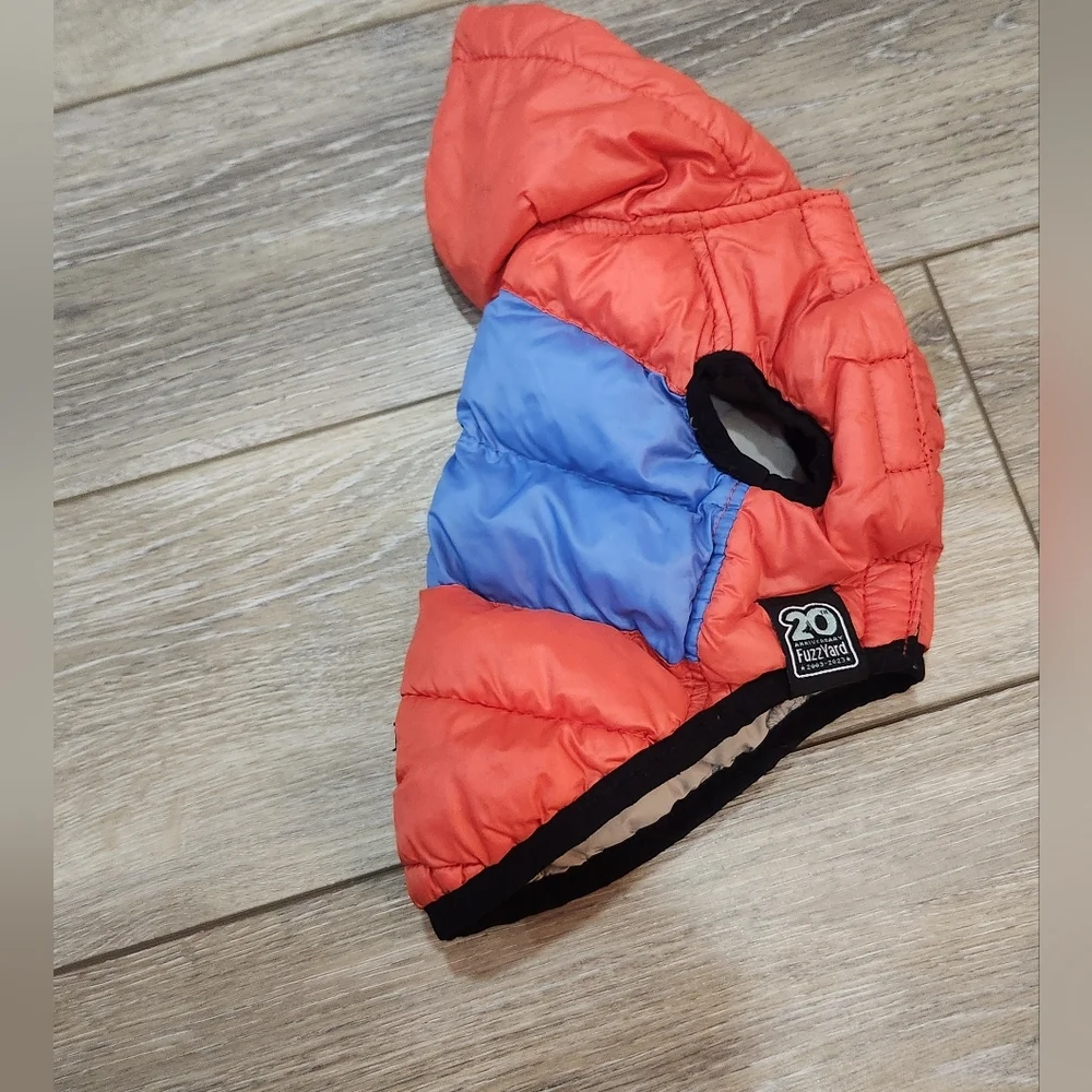 Red and Blue Fuzzyard Dog Jacket Size 1
